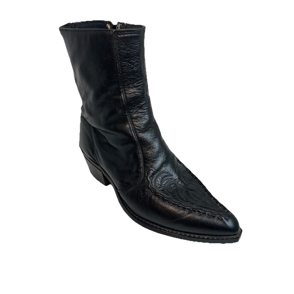 Vintage Laredo Black Leather Women's Cowboy Boots Size 8 EE 44458